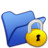 蓝色文件夹锁定 Folder blue locked